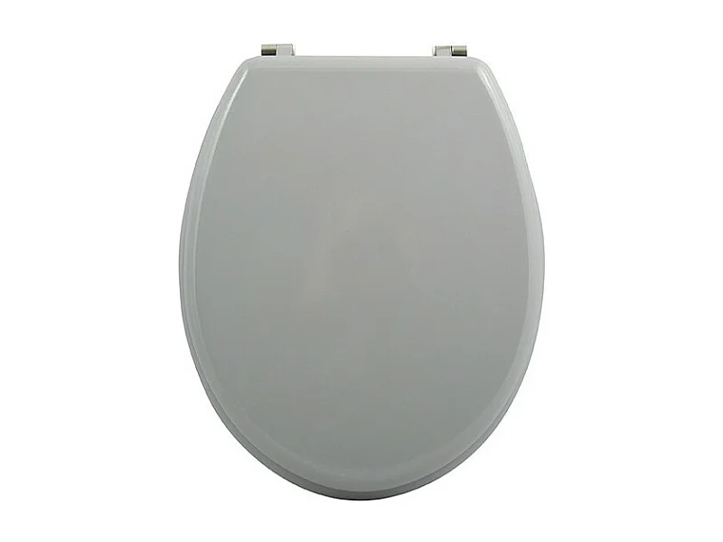 MSV Abattant WC MDF CLEO Gris - Charnières Inox