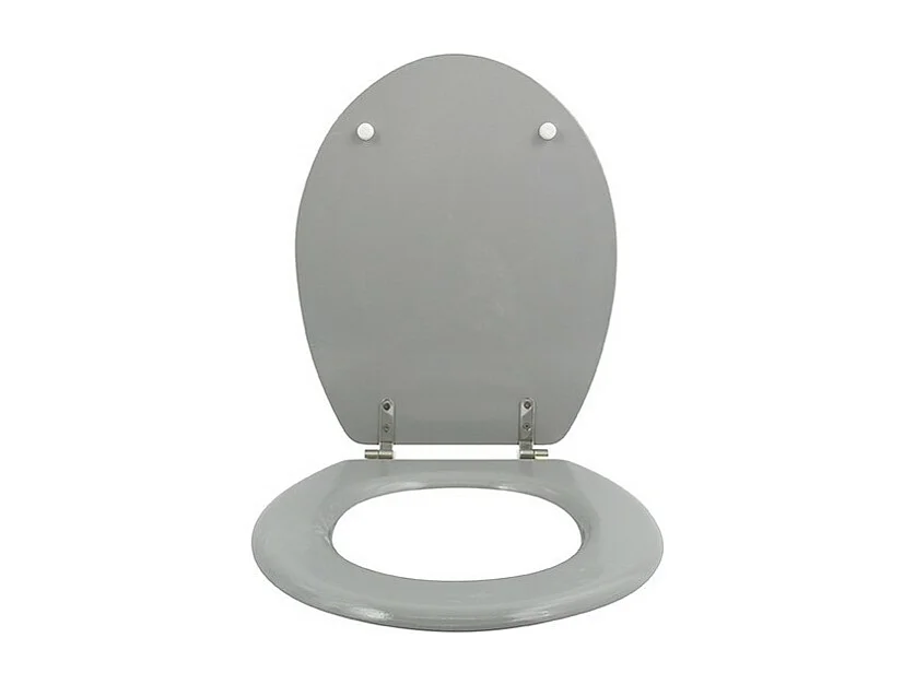 MSV Abattant WC MDF CLEO Gris - Charnières Inox