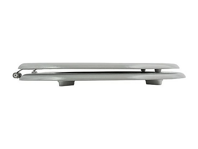 MSV Abattant WC MDF CLEO Gris - Charnières Inox