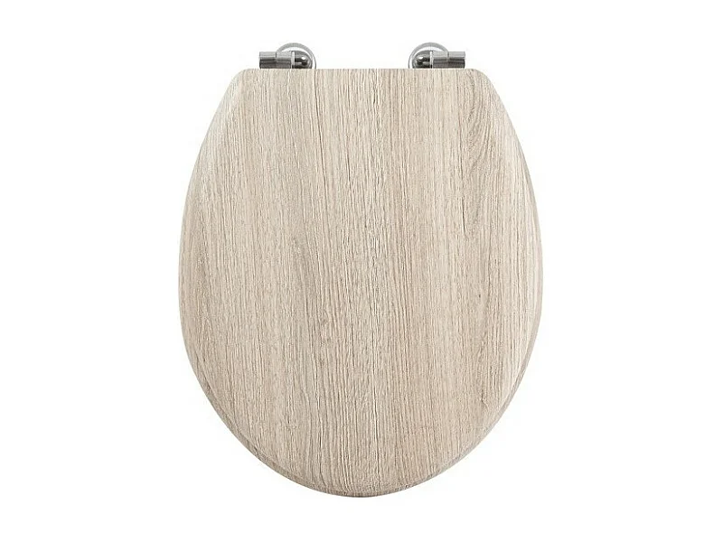 Abattant wc MDF Effet Bois- Charnières Inox MSV