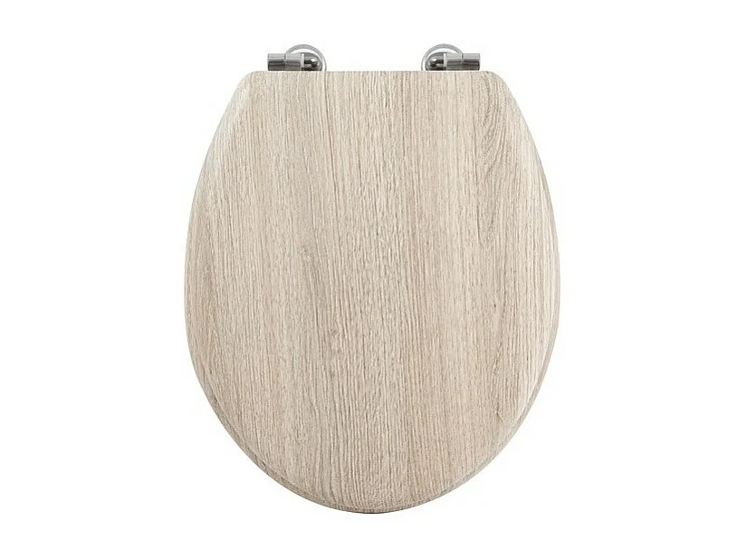 Abattant wc MDF Effet Bois- Charnières Inox MSV