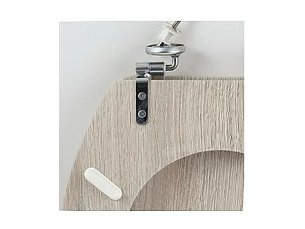 Abattant wc MDF Effet Bois- Charnières Inox MSV