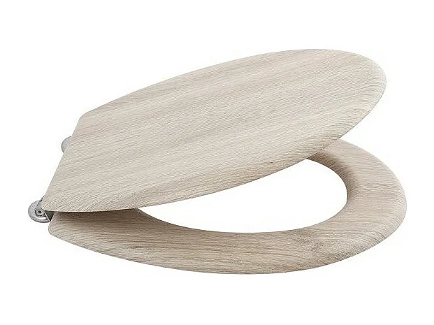 Abattant wc MDF Effet Bois- Charnières Inox MSV