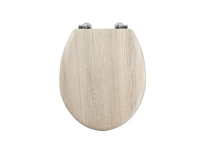 Abattant wc MDF Effet Bois- Charnières Inox MSV