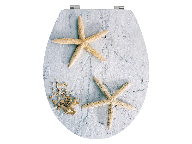 Abattant wc MDF Etoile de mer - Charnières Inox MSV