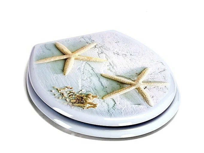 Abattant wc MDF Etoile de mer - Charnières Inox MSV