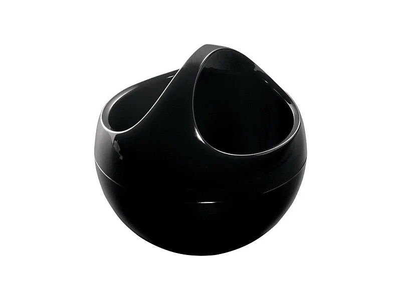 Poubelle spéciale cosmétiques BOWL 1L Noir Spirella