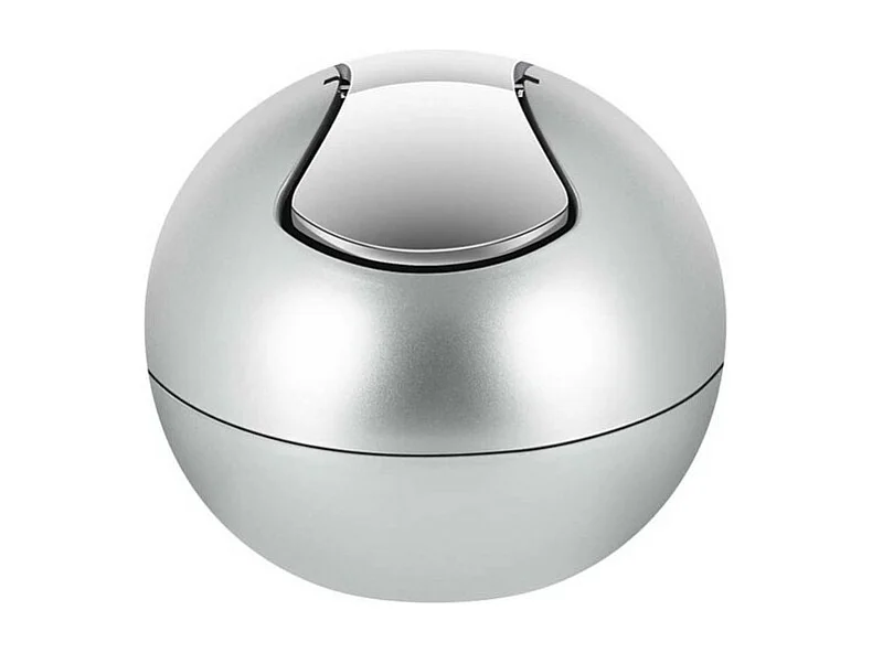Poubelle à  bascule PP BOWL 1L Gris Silver Spirella