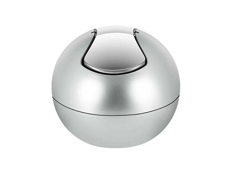 Poubelle à  bascule PP BOWL 1L Gris Silver Spirella