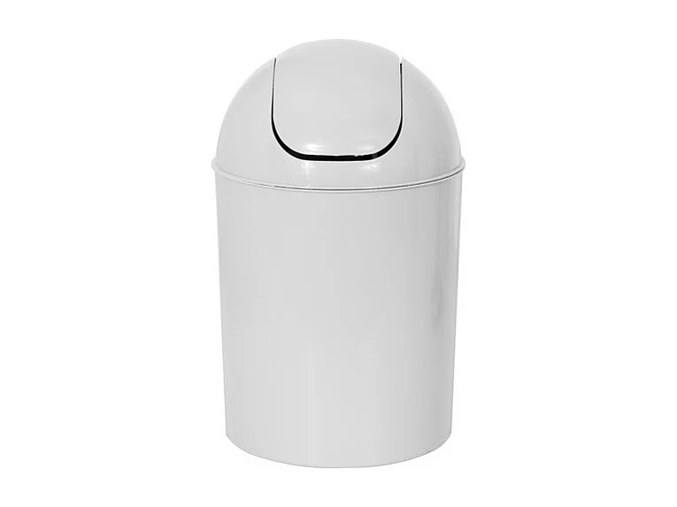 Poubelle à  bascule ronde 5L Blanc MSV