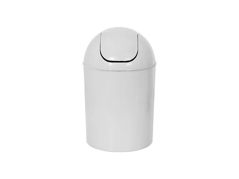 Poubelle à  bascule ronde 5L Blanc MSV