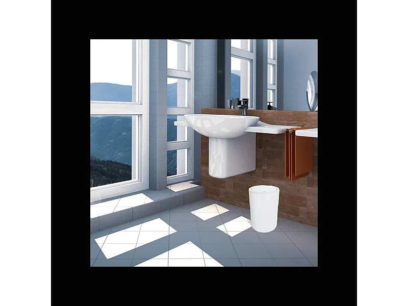 Poubelle à  bascule COCCO 5L Blanc Spirella