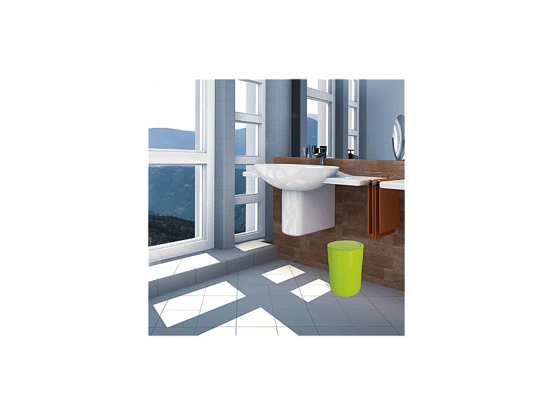 Poubelle à  bascule COCCO 5L Vert Kiwi Spirella