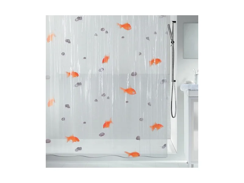 Rideau de douche PEVA GOLDFISH 180x200cm Motif Poissons Spirella