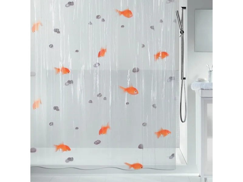 Rideau de douche PEVA GOLDFISH 180x200cm Motif Poissons Spirella