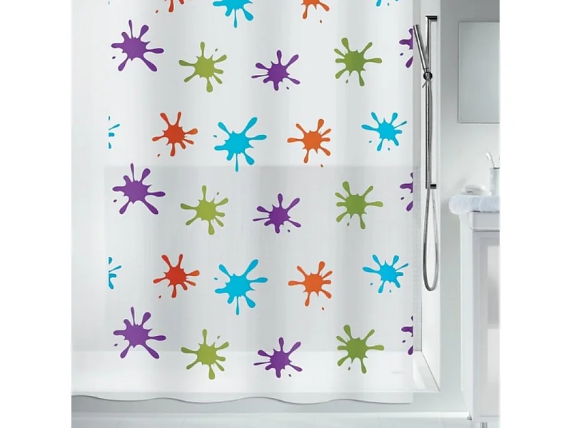 Rideau de douche PEVA SPLASH 180x200cm Multicolor Spirella