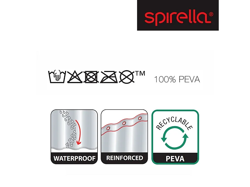 Rideau de douche PEVA SPLASH 180x200cm Multicolor Spirella