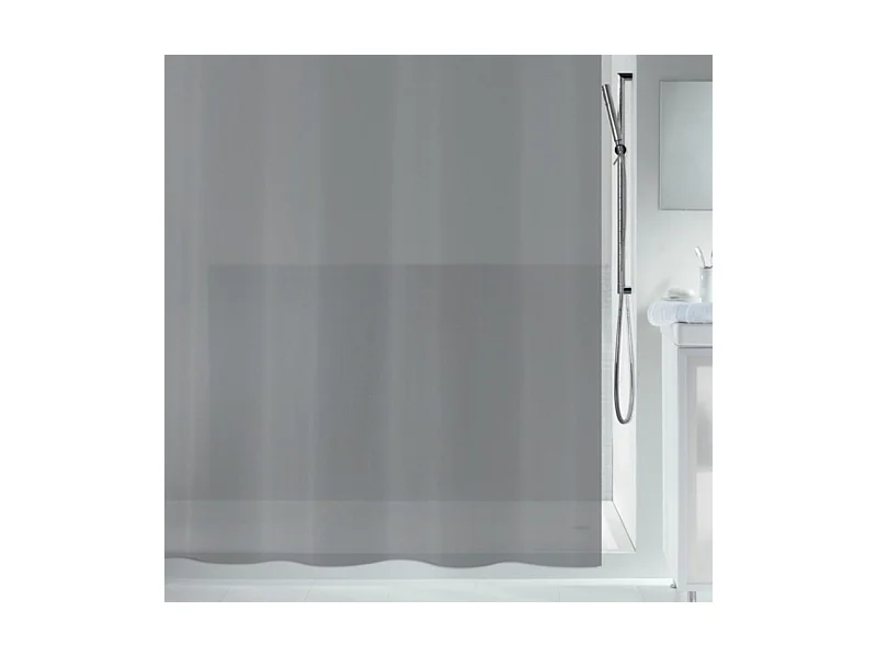 Rideau de douche PEVA BIO 180x200cm Gris Spirella
