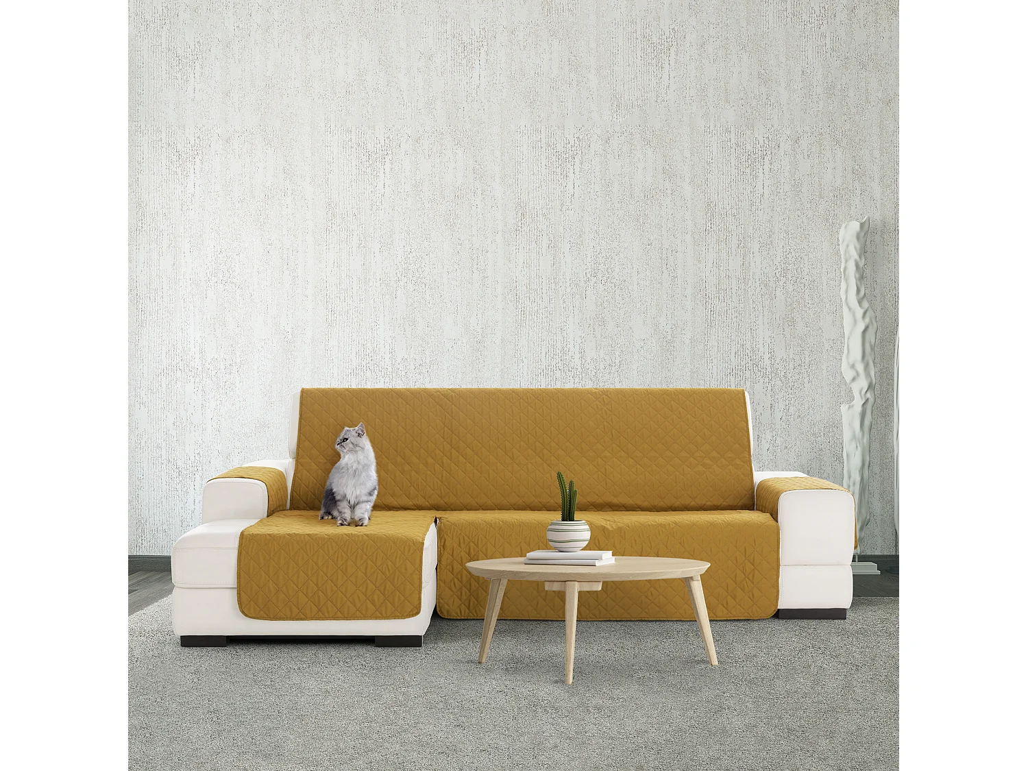 Capa de sofá acolchoada reversível chaise Michelle 240 cm C/05