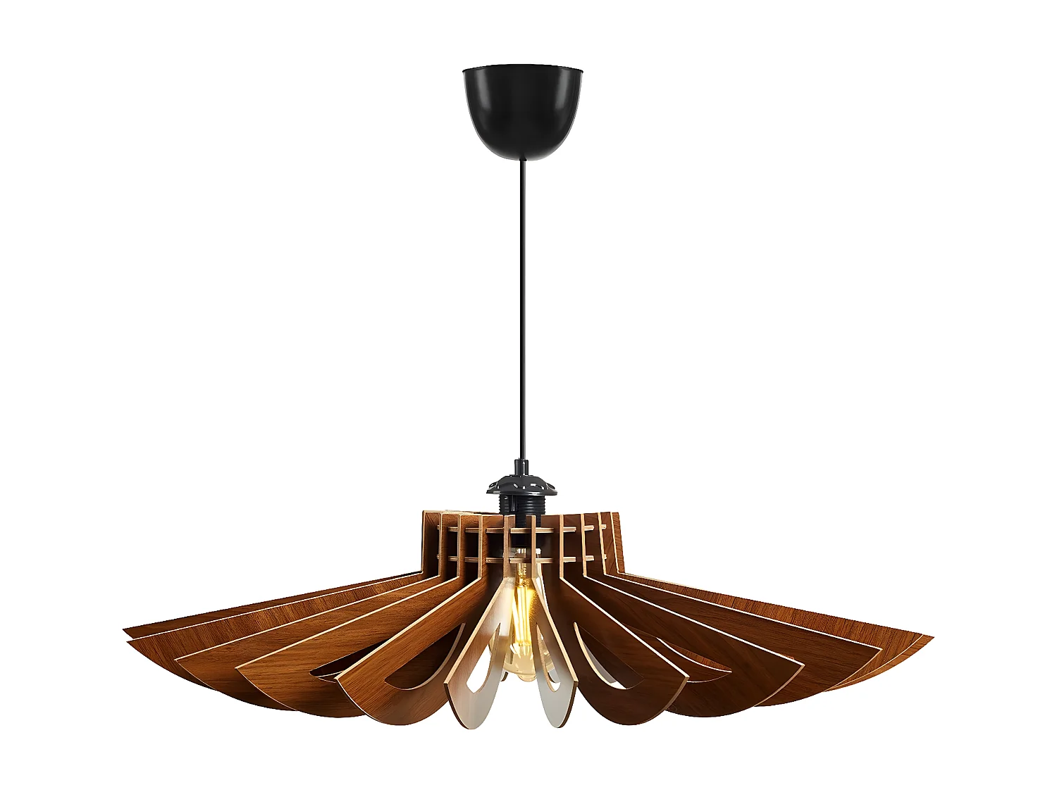 Suspension Topanga D52cm Bois foncé