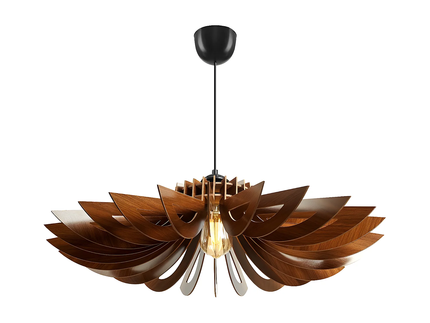 Suspension Topanga D52cm Bois foncé