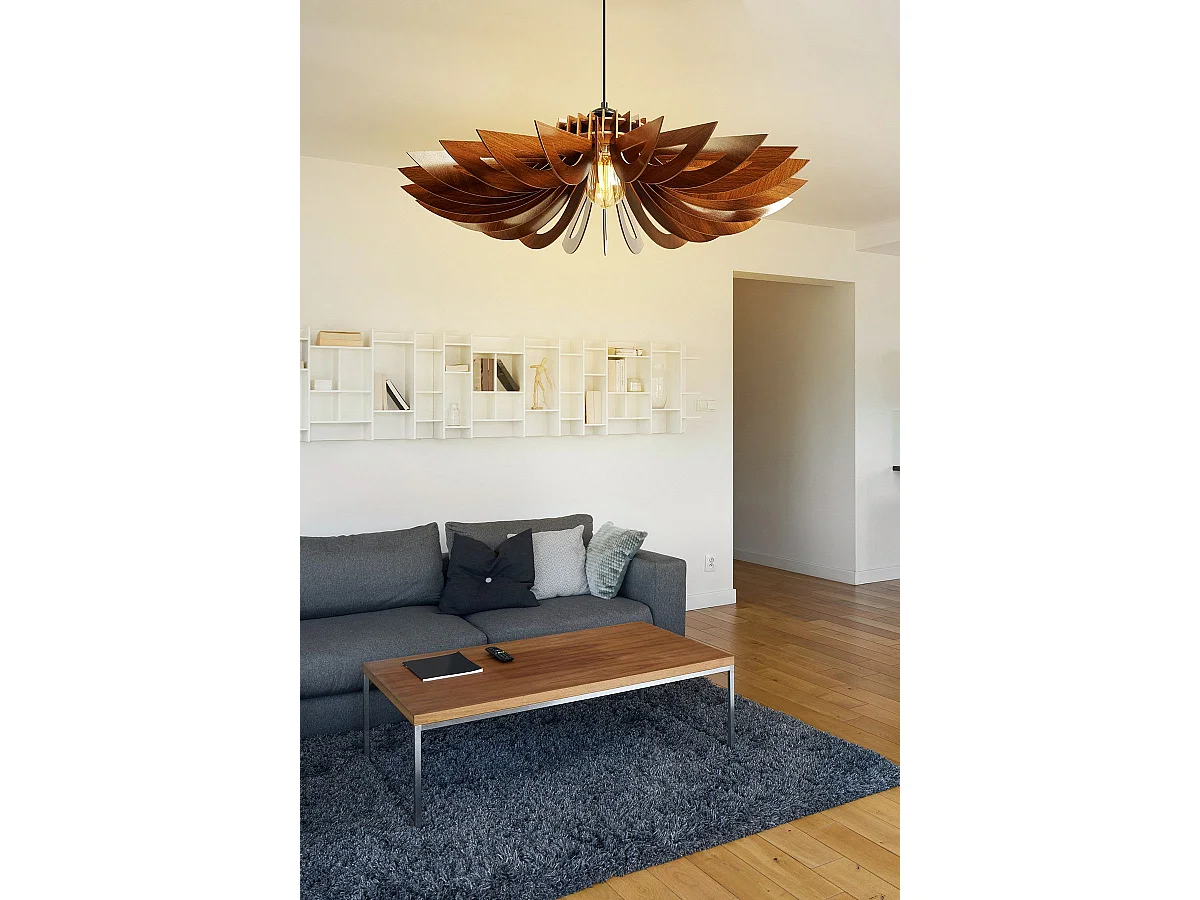 Suspension Topanga D52cm Bois foncé