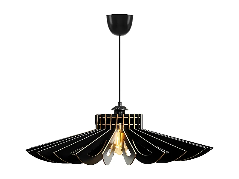 Suspension Topanga D68cm Bois Noir