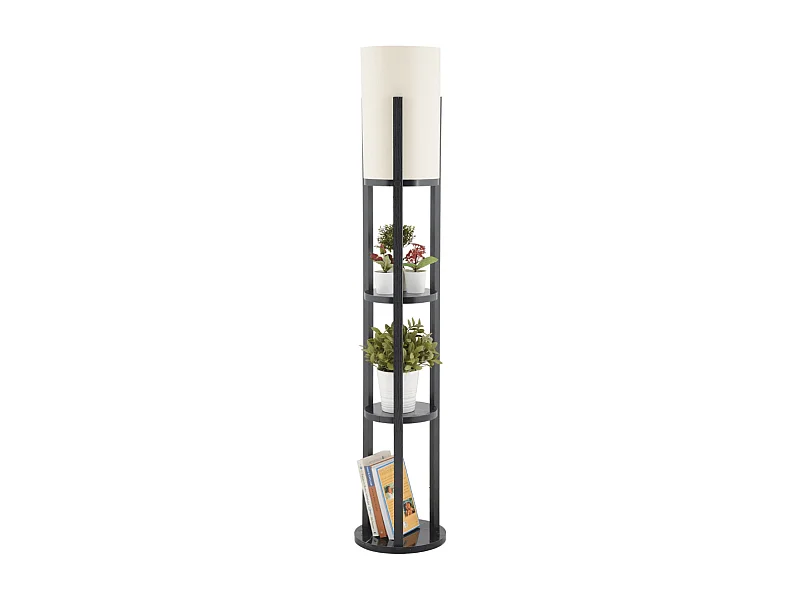 Lampe avec 3 étagères rondes H135 cm - CIRCLE