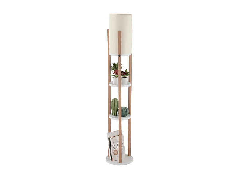 Lampe avec 3 étagères rondes H135 cm - CIRCLE