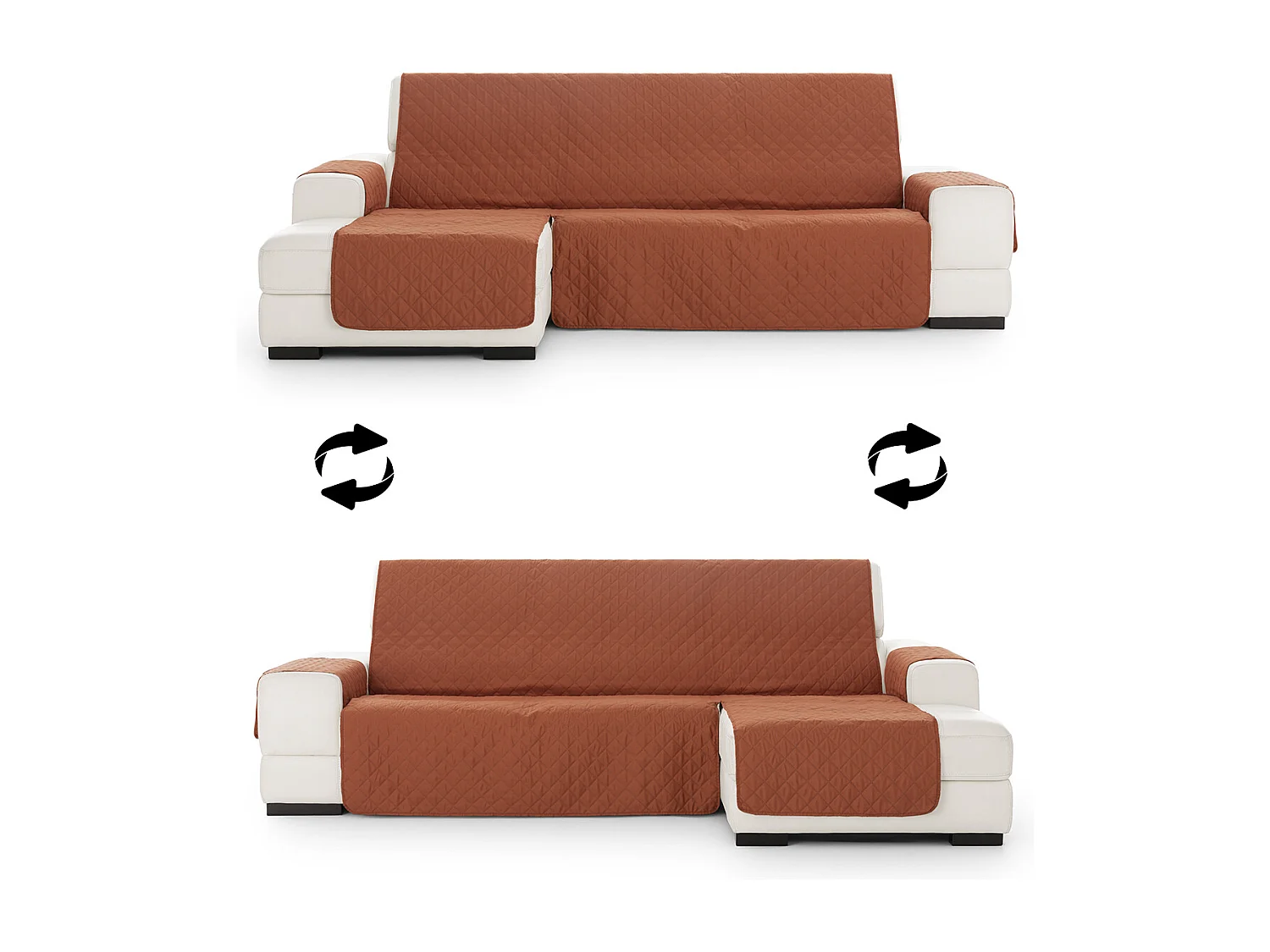 Capa de sofá acolchoada reversível chaise Michelle 290 cm C/09