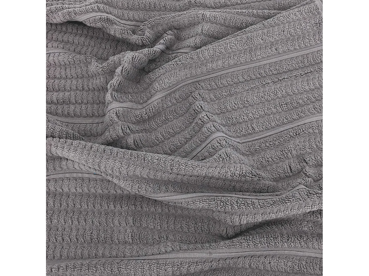 Parure de bain en fils retors pur coton collection SWELL 7 pièces gris