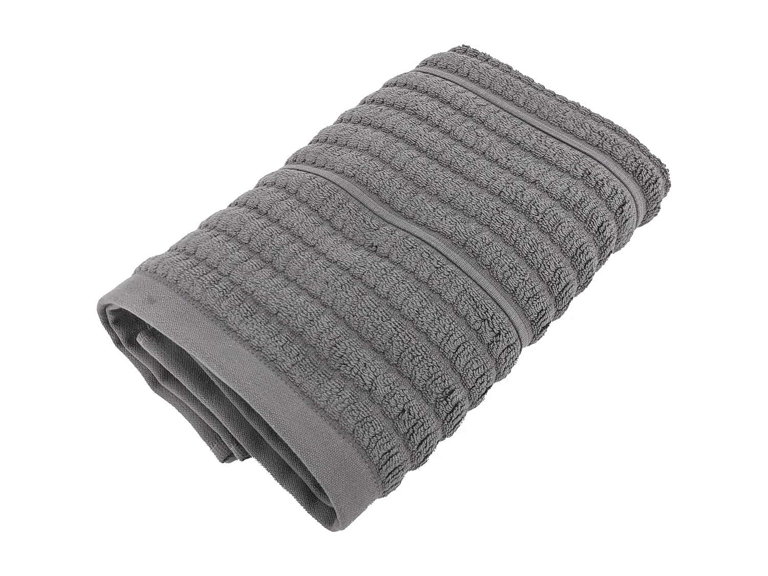 Serviette de toilette coton 50x100 cm collection SWELL gris