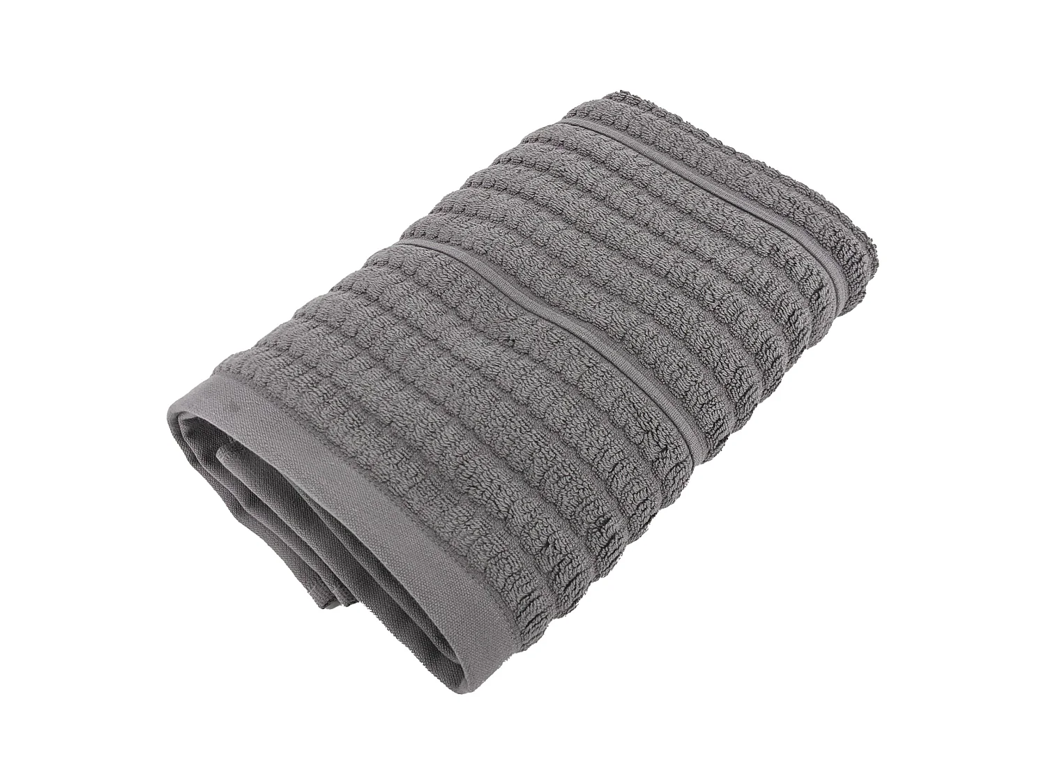 Serviette de toilette coton 50x100 cm collection SWELL gris