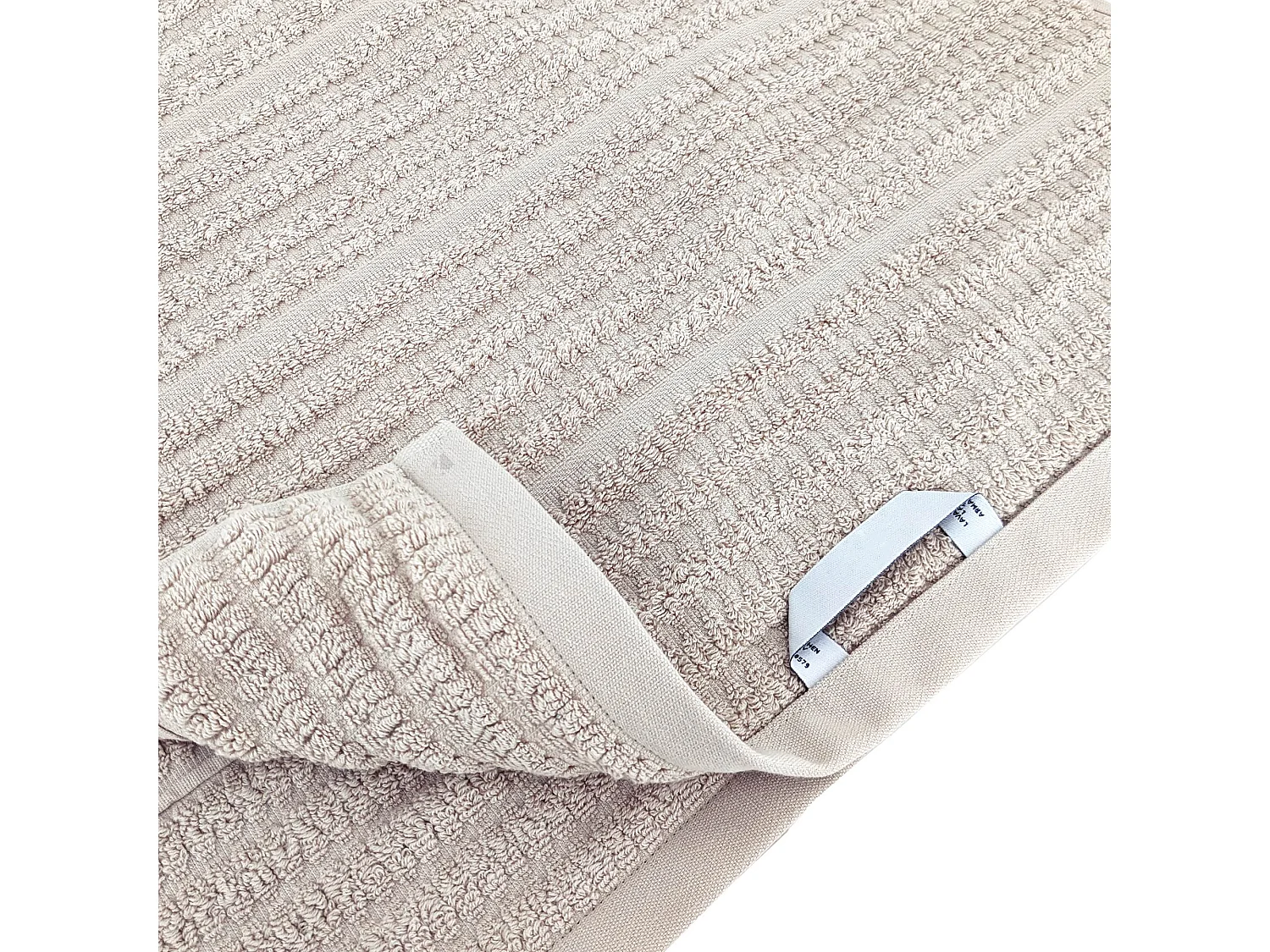 Parure de bain en fils retors pur coton collection SWELL 7 pièces beige