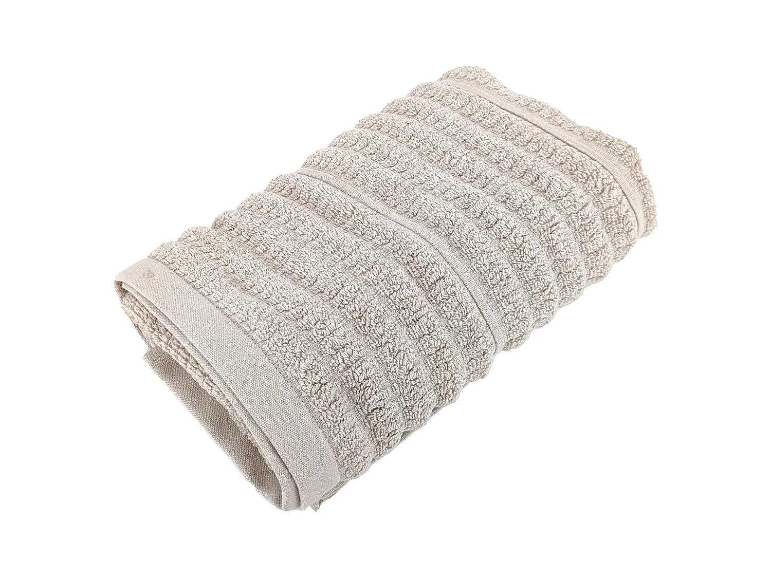 Serviette de toilette coton 50x100 cm collection SWELL beige
