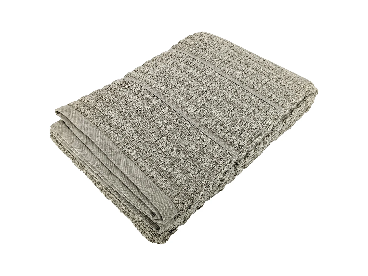 Drap de bain en fils retors 100x150 cm pure coton collection SWELL vert