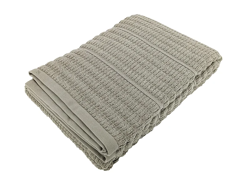 Drap de bain en fils retors 100x150 cm pure coton collection SWELL vert