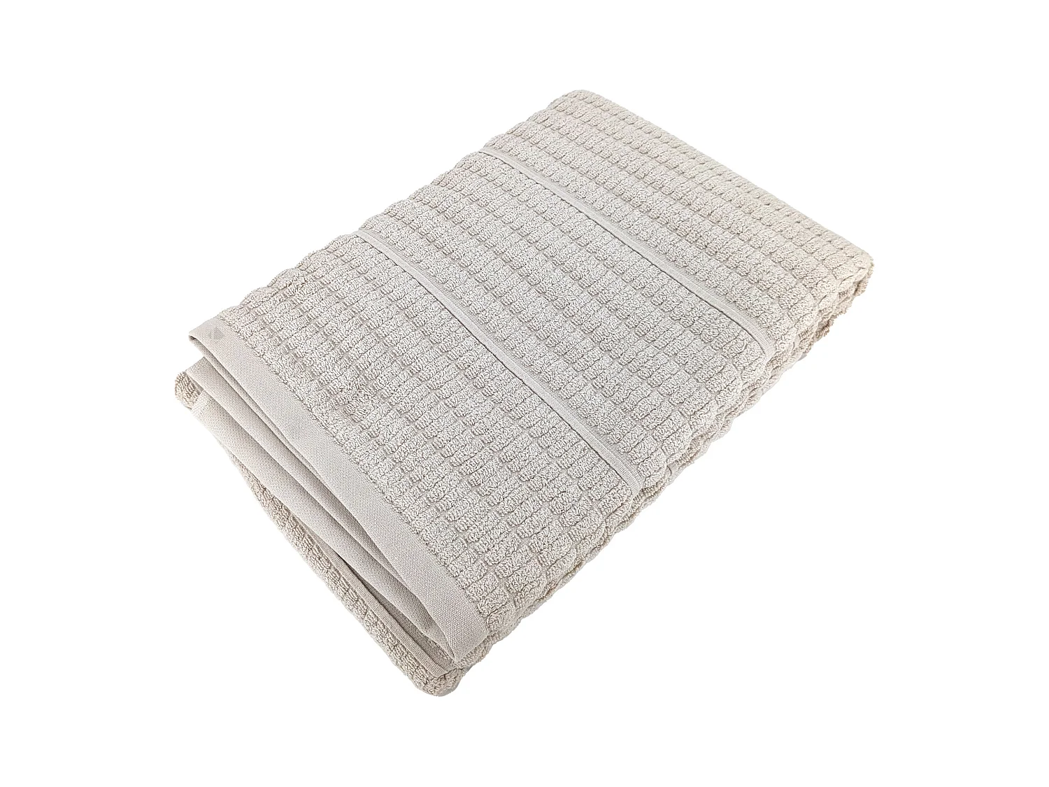 Drap de bain en fils retors 100x150 cm pure coton collection SWELL beige