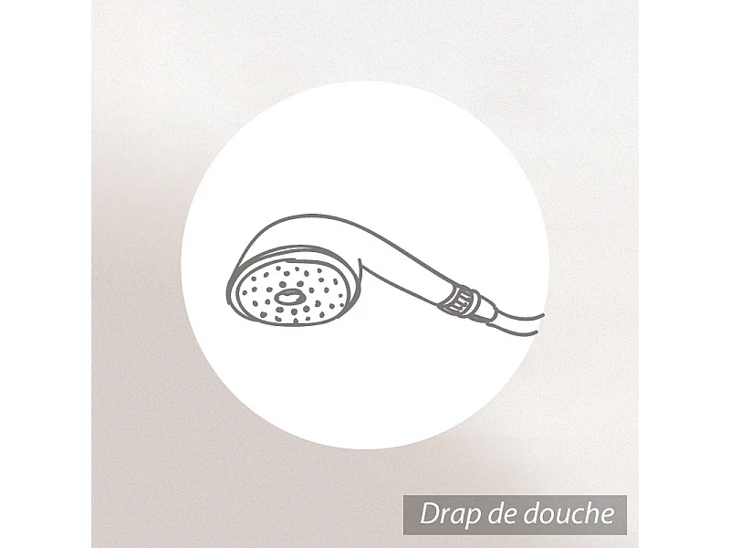 Drap de douche en fils retors 70x140 cm pur coton collection SWELL beige