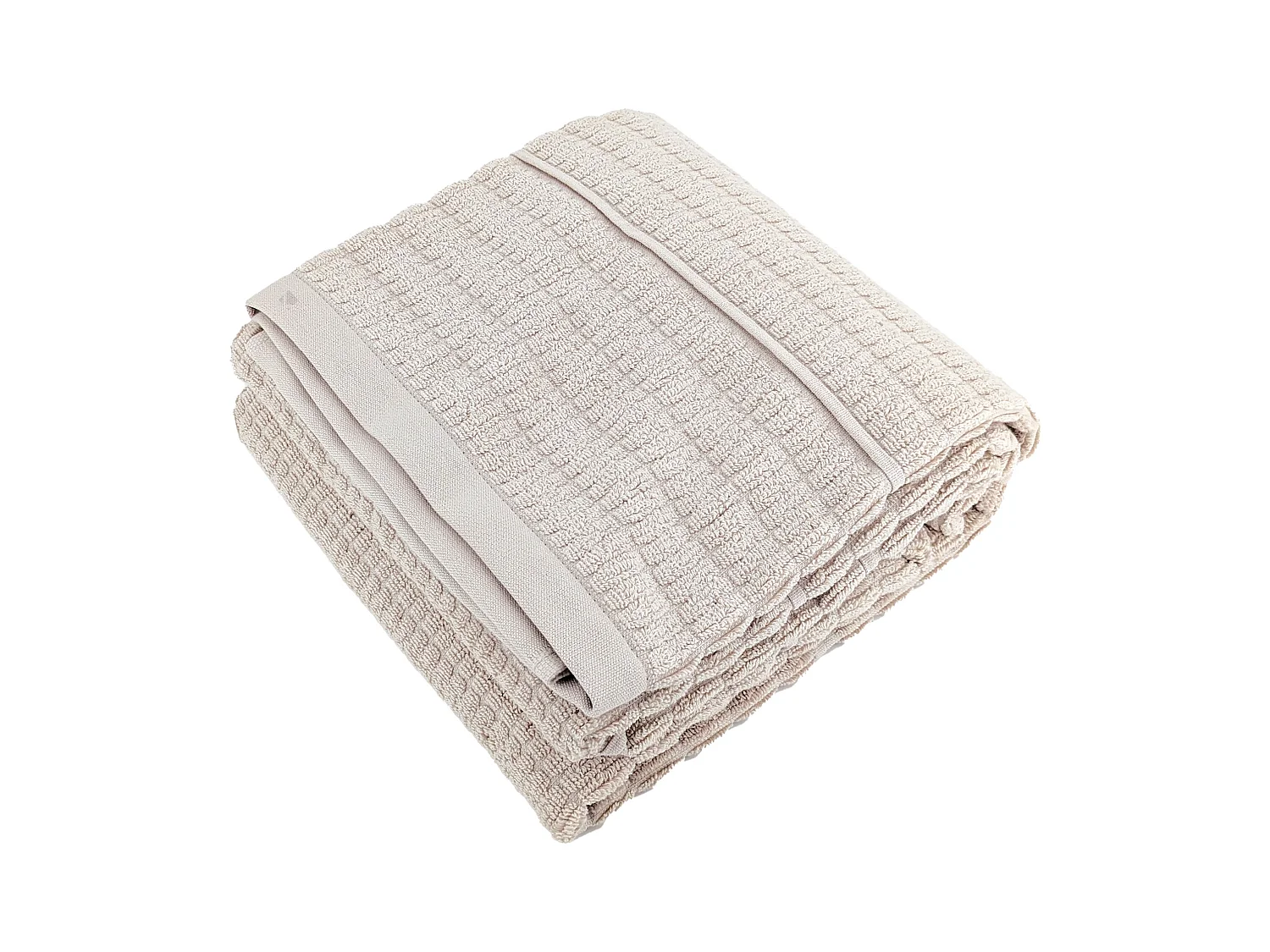 Drap de douche en fils retors 70x140 cm pur coton collection SWELL beige