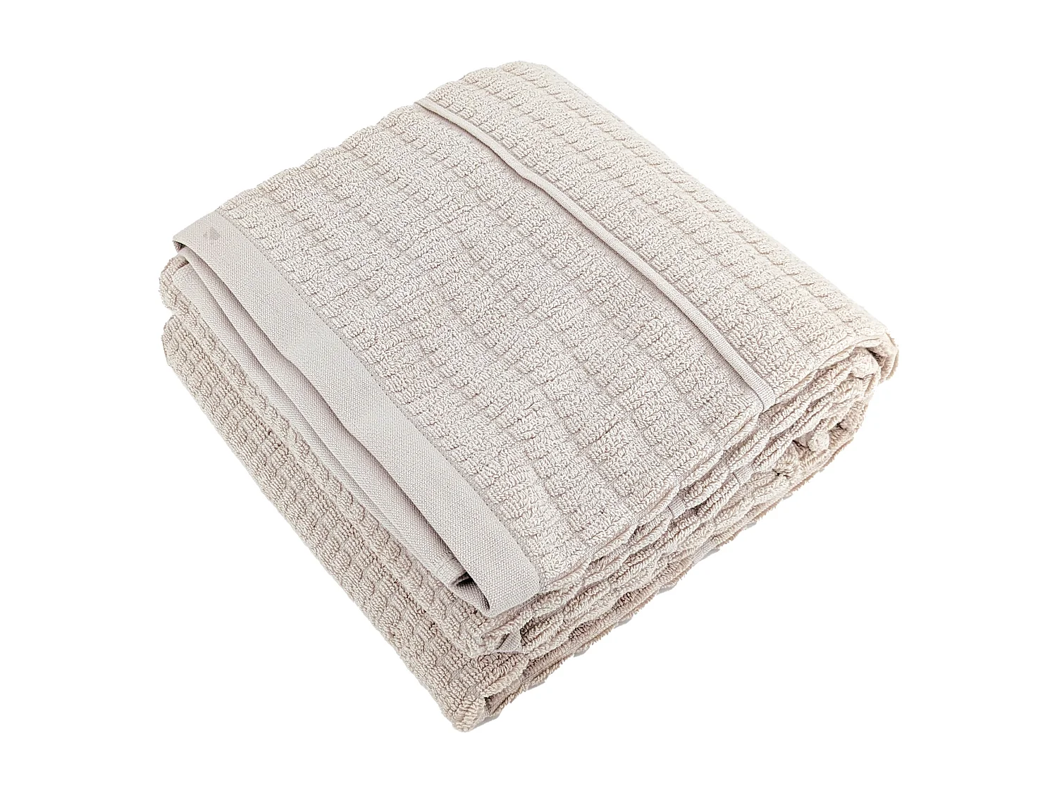 Drap de douche en fils retors 70x140 cm pur coton collection SWELL beige