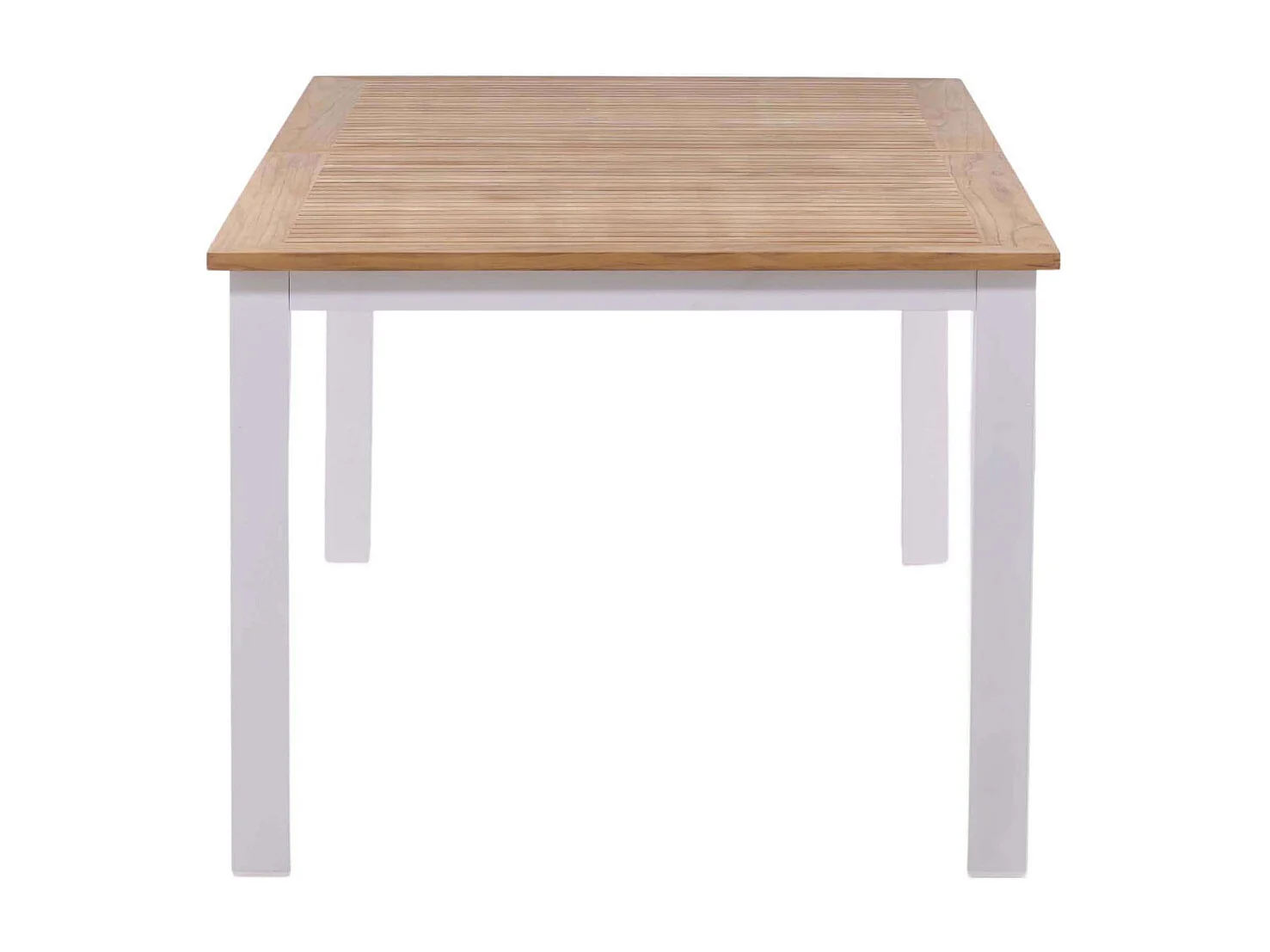 Table de Jardin Extensible "Panama" 224-324cm Naturel & Blanc