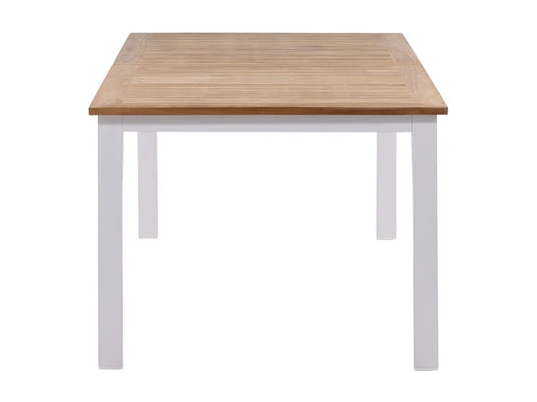 Table de Jardin Extensible "Panama" 224-324cm Naturel & Blanc