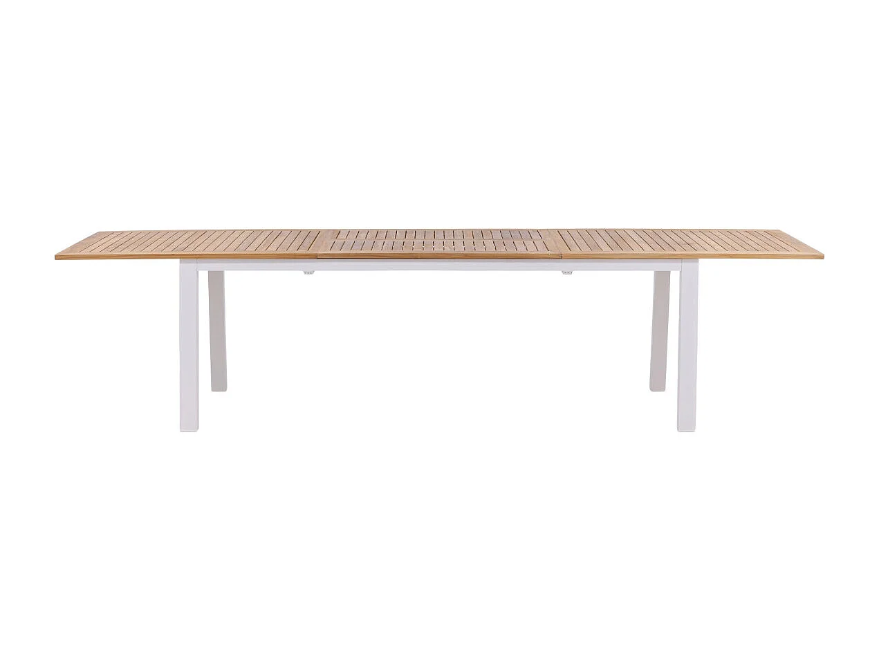 Table de Jardin Extensible "Panama" 224-324cm Naturel & Blanc