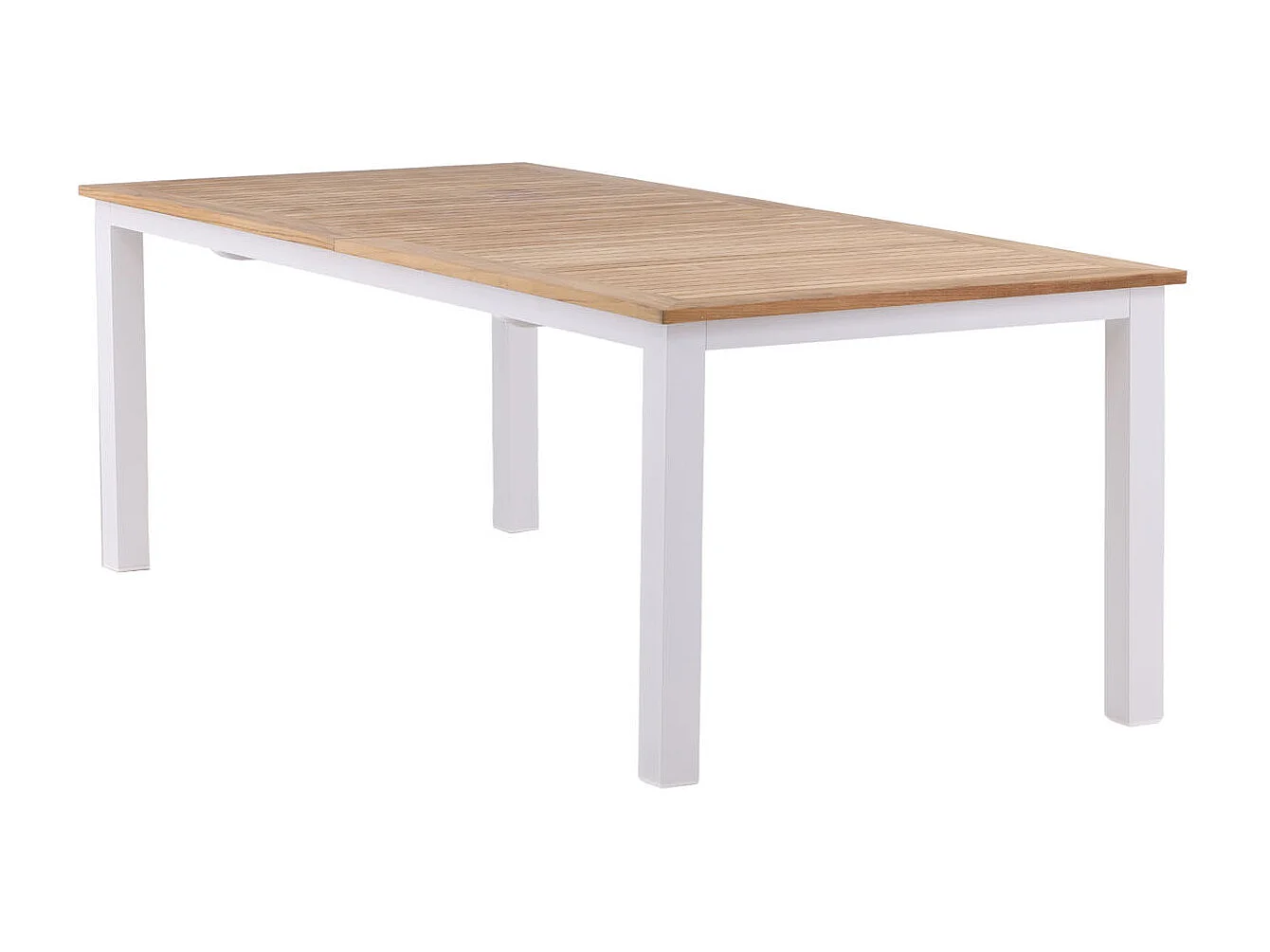 Panama eettafel tuin incl. extra blad 224, 324 cm wit, natuur.