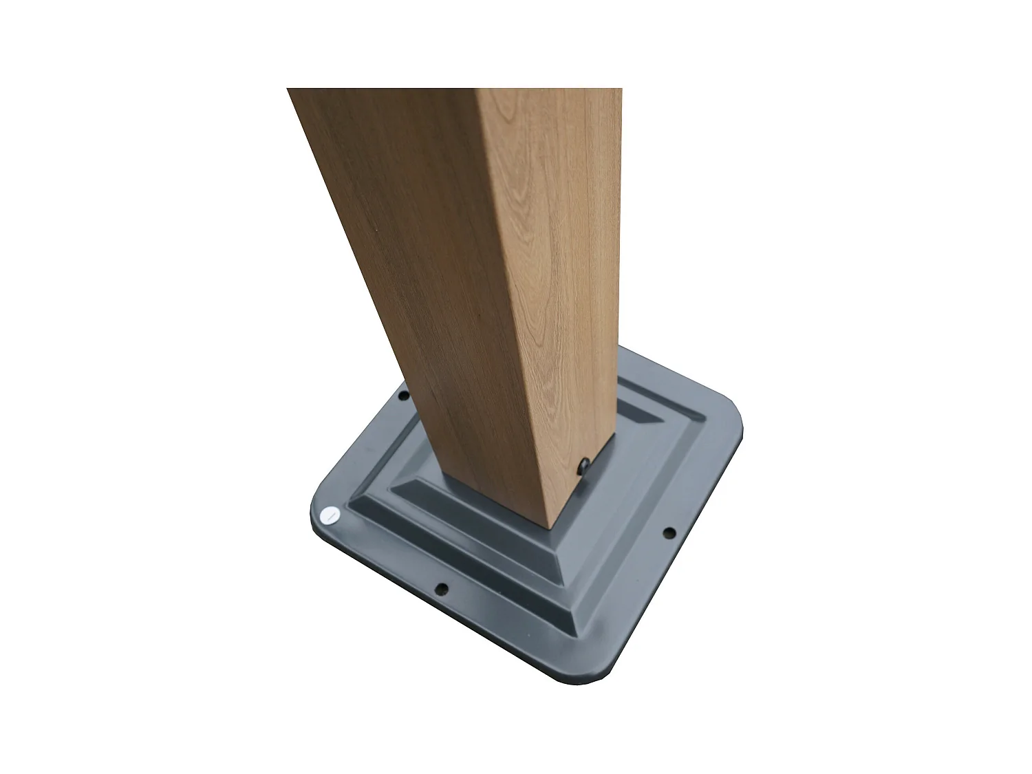 Tonnelle/Pergola en aluminium 3x4m toile coulissante rétractable - bois et gris - HAWAI