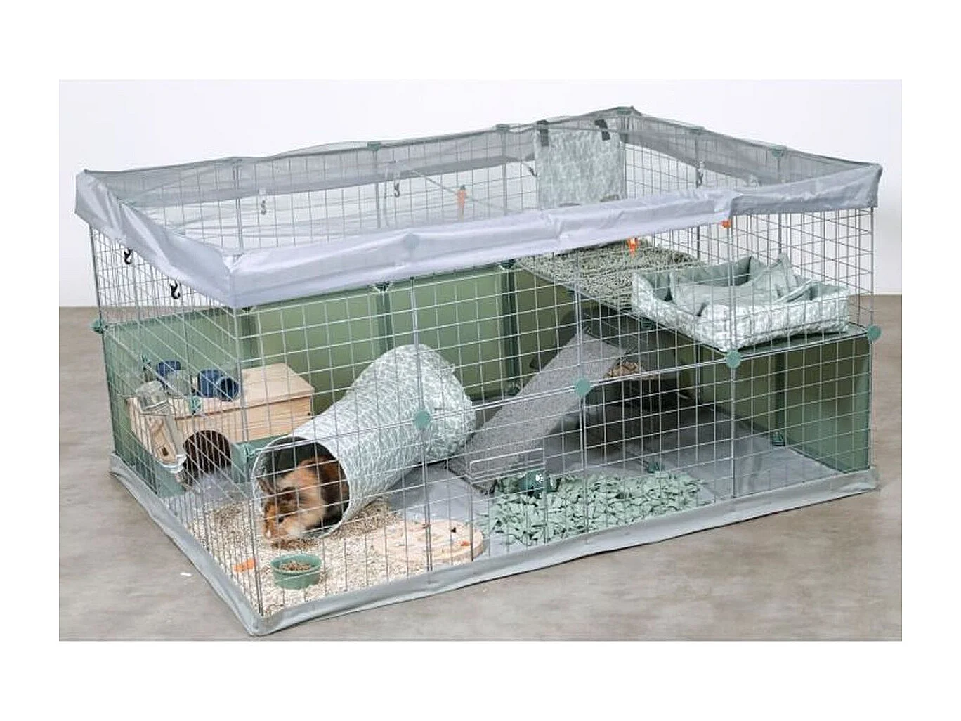 Cage modulable pour lapin Park 1.84 m²