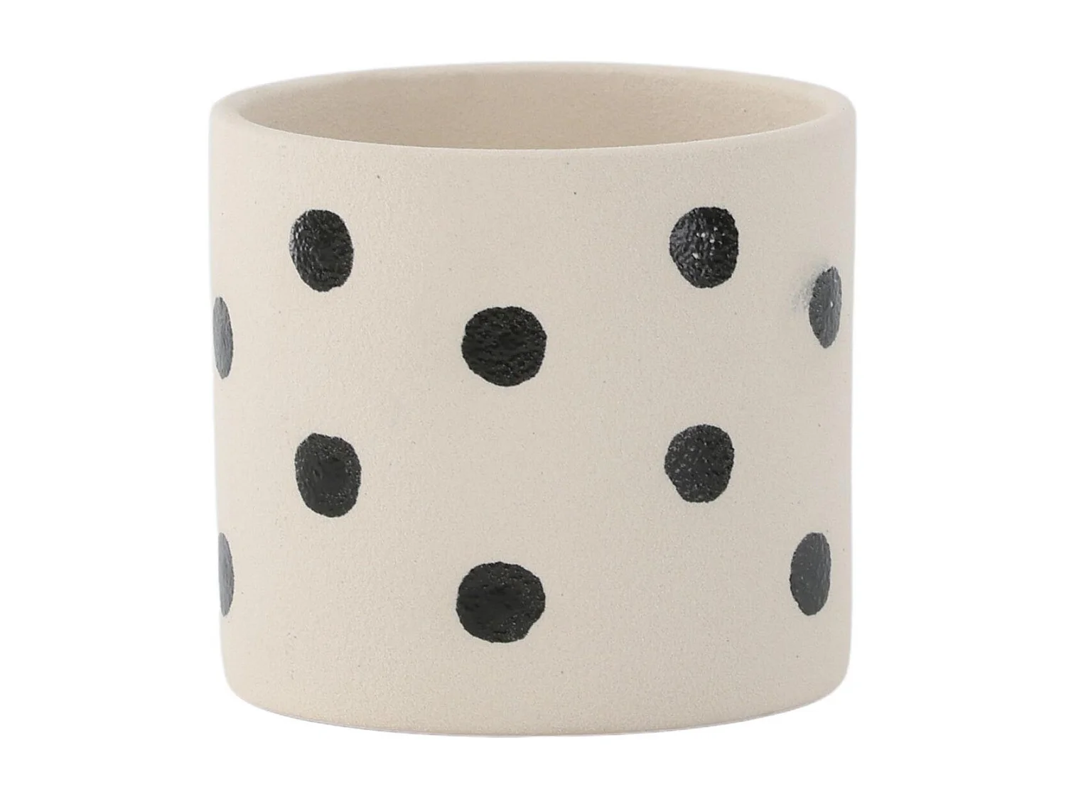 Pot Déco en Céramique "Sane" 11cm Blanc & Noir