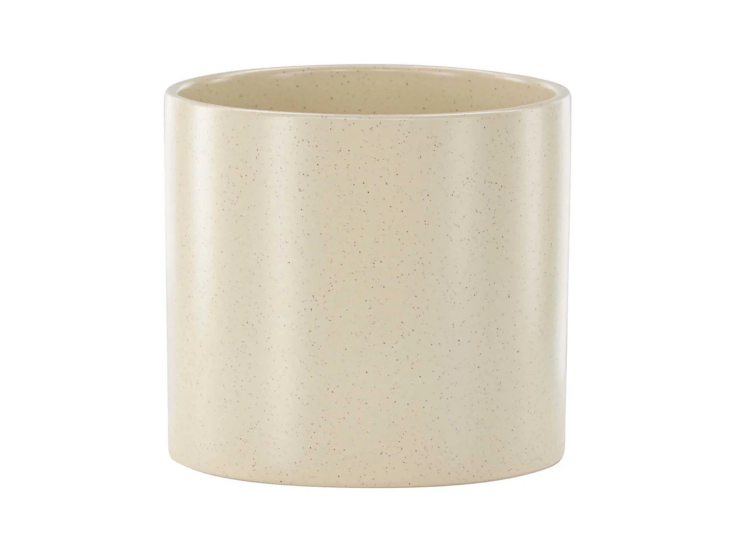 Pot Déco en Céramique "Sane" 18cm Beige & Noir