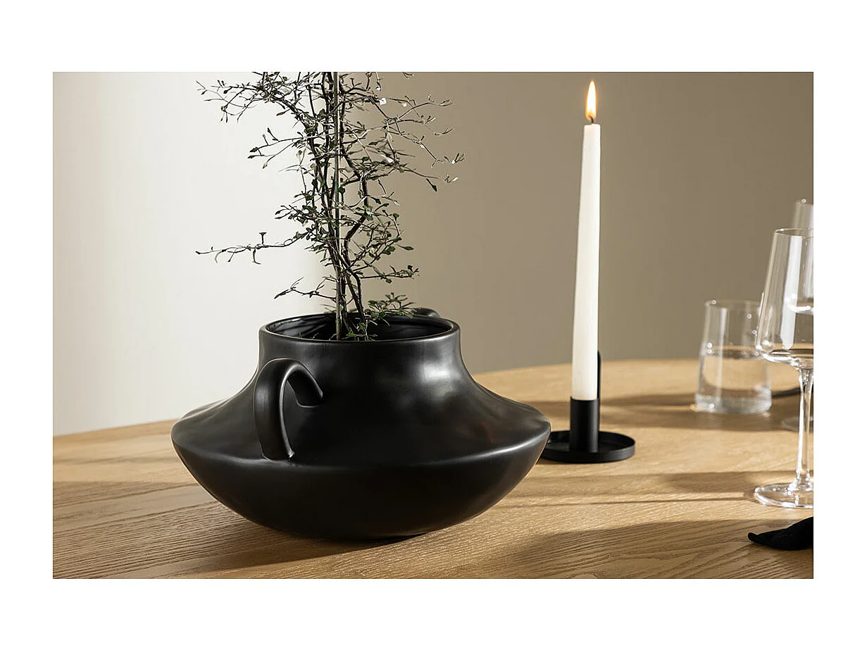 Holda Blumentopf schwarz.